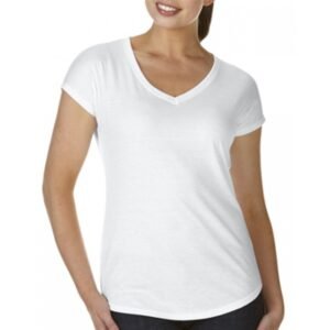 تيشيرت نسائي بأكمام قصيرة من القطن الطبيعي